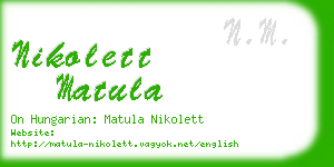 nikolett matula business card